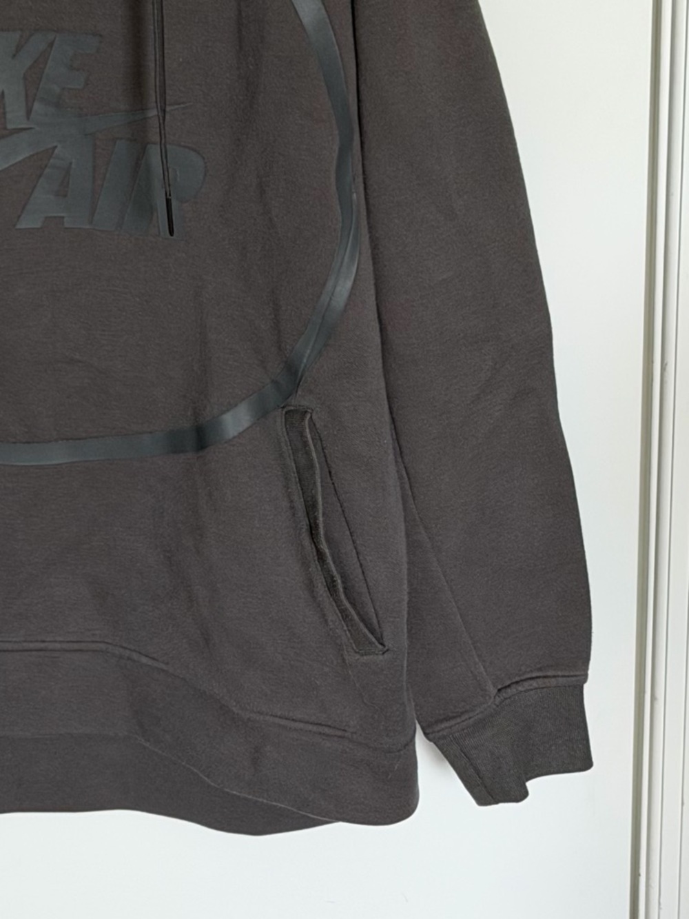 Nike Air basketball Pullover Hoodie Gray Tonal Logo Sweatshirt 54649 - Picture 5 of 15